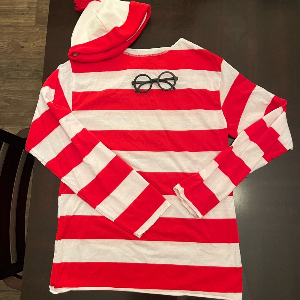 Pair of Two Where’s Waldo Costumes (sm/med & lg/xl)